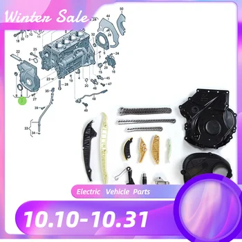 아우디 A4 2017-2024 2.0T 엔진 타이밍 체인 실드 커버, 06H 103 269 L 06H103269L 06K109210BB 06K 109 210 BB