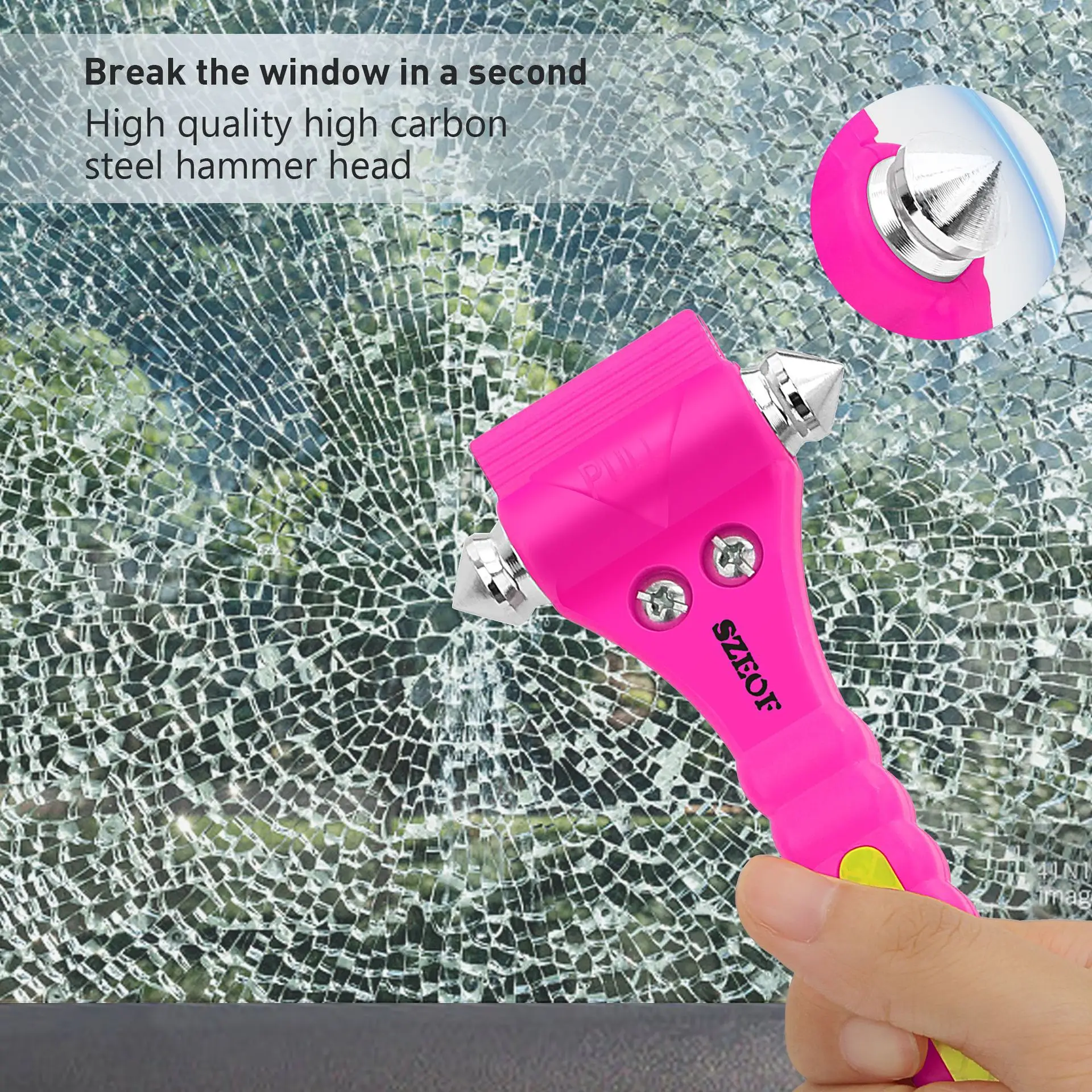 Multifunctional Car Emergency Window Breaker Hammer Tool