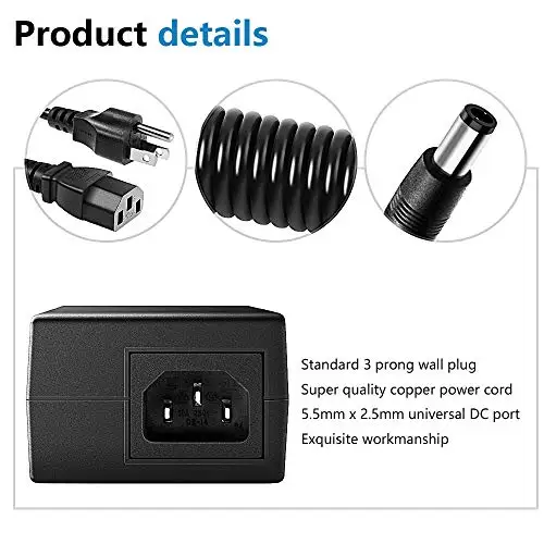 12V 10A 120W DC Power Supply Adapter 100V~240V AC to DC Converter 12 Volt 10 Amp Transformer 5.5x2.5mm Tip