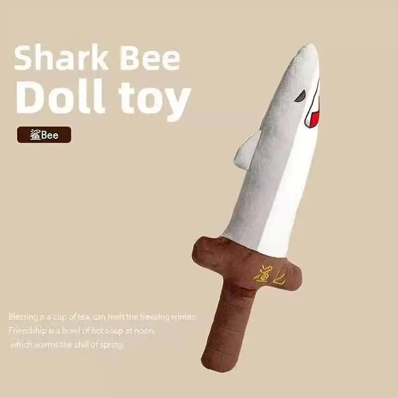 Auf Lager Neues Produkt Hai-Bienen-Plüschtier Lustige Homophonic Plüschpuppe Geburtstagsgeschenk für Freund Freundin Tägliches Festtagsgeschenk – Detail 3