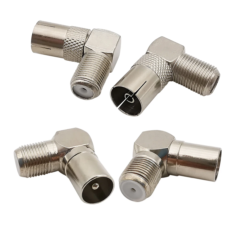 Adattatore Coassiale A 90 Gradi Tipo F - 4 Pezzi, Presa PAL Maschio/Femmina, Per Antenne TV E Satellite - Foto 5