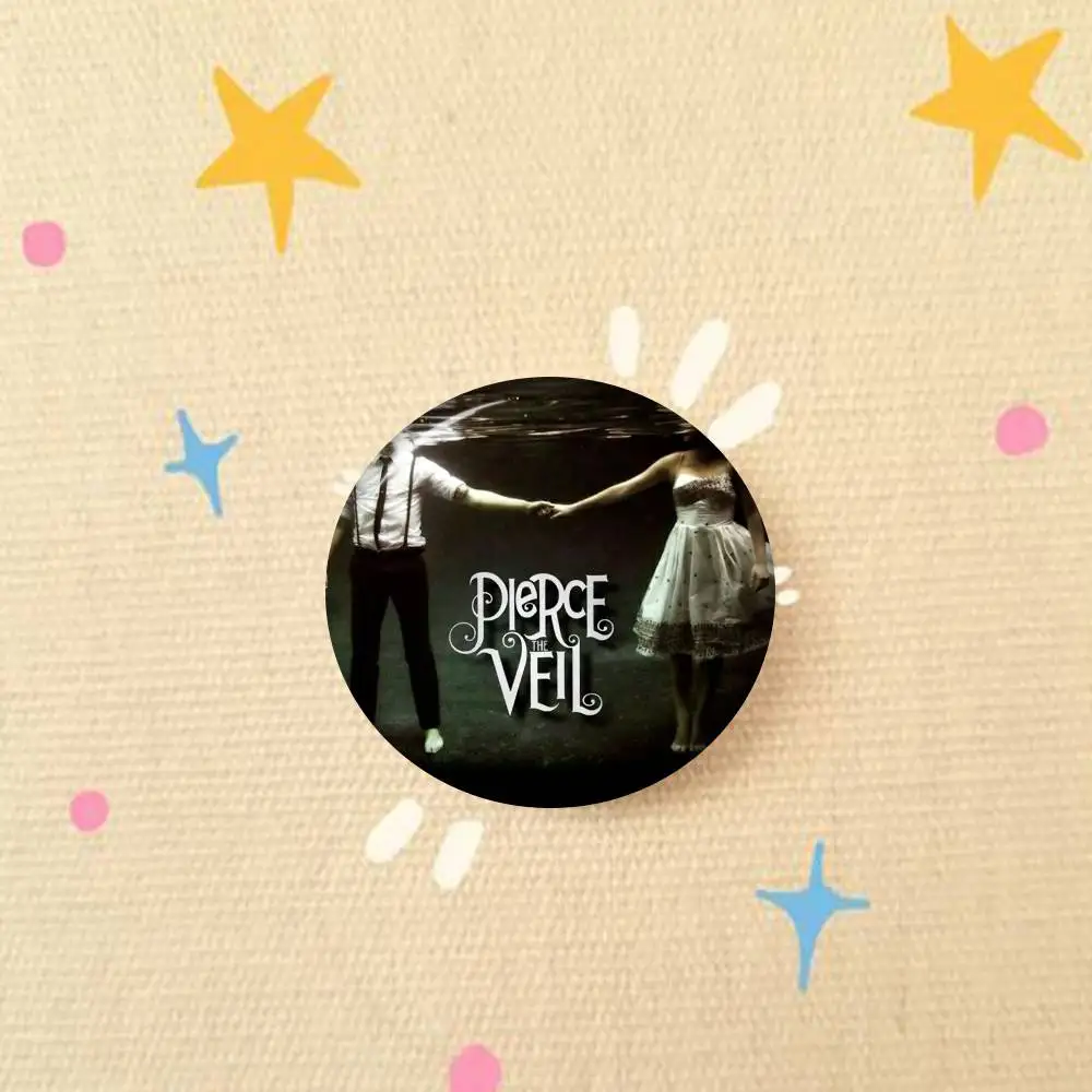 Pierce The Veil Band Icon Tinplate Button Pin Brooch Badge Accessory