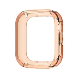 Enhanced Protective Case Cover - Anti - Scratch Frame Shell Bumper for Watch 5 Active (Transparent Orange)