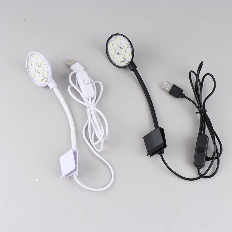 

1PC 12cm Fish Tanks Clip-on Light Clamp Aquarium Lights LED Beads Lights High Quality 360-Degree Rotations 5W USB Plugs