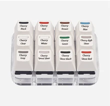 Inglês/chinês 2021 novo branco keycaps teste ferramenta cherry 12 mx switches teclado kit testador