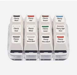 Inglês/chinês 2021 novo branco keycaps teste ferramenta cherry 12 mx switches teclado kit testador