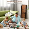 Folding Coffee Table, Leg Latches Portable Sturdy Floor Table Desk for Sitting on The Floor, Café Tables 3
