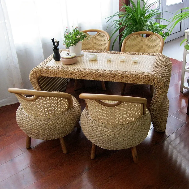 

Rattan Living Room Furniture Coffee Table Simple Modern Small Apartment Bedroom Tea Tables Balcony Tatami Rectangular Side Table