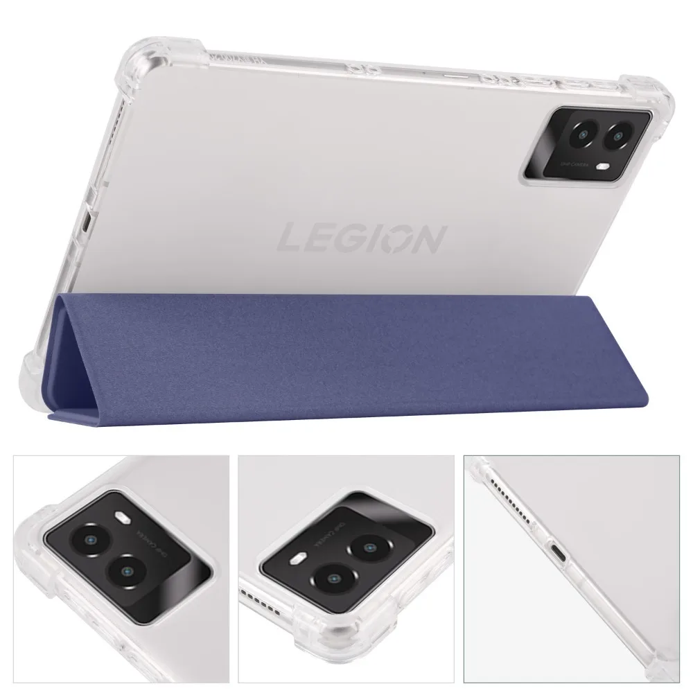 Tri-Fold Soft TPU Back Stand Tablet Case