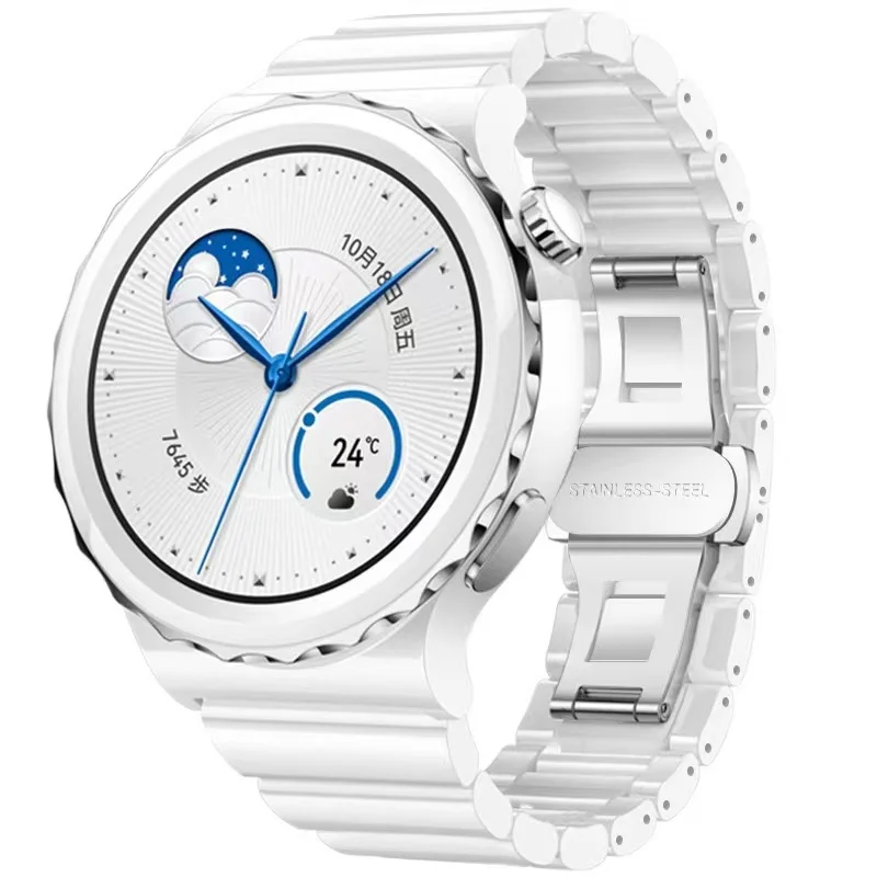 20mm 22mm Ceramic Strap For Huawei Watch 4 GT3 Pro 46mm 43mm Metal Bracelet Wristband For Samsung Watch 5/4/3 Amazfit GTR/GTS 4