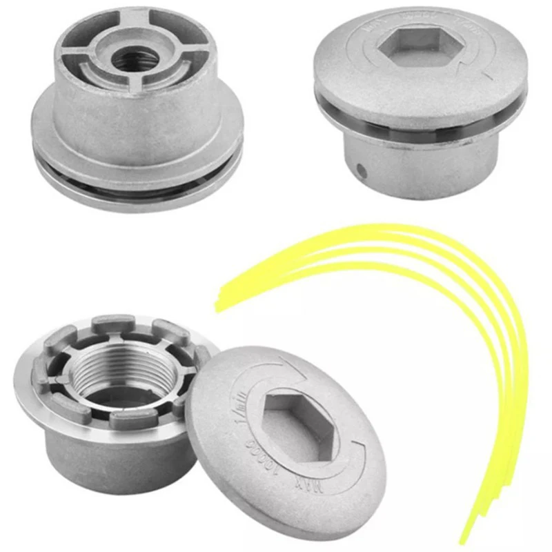 Aluminium Line Head Trimmer Head Reel Kit for Gasoline Brush Cutter lawn mower spare parts  gardena  tools  grass trimmer head 2