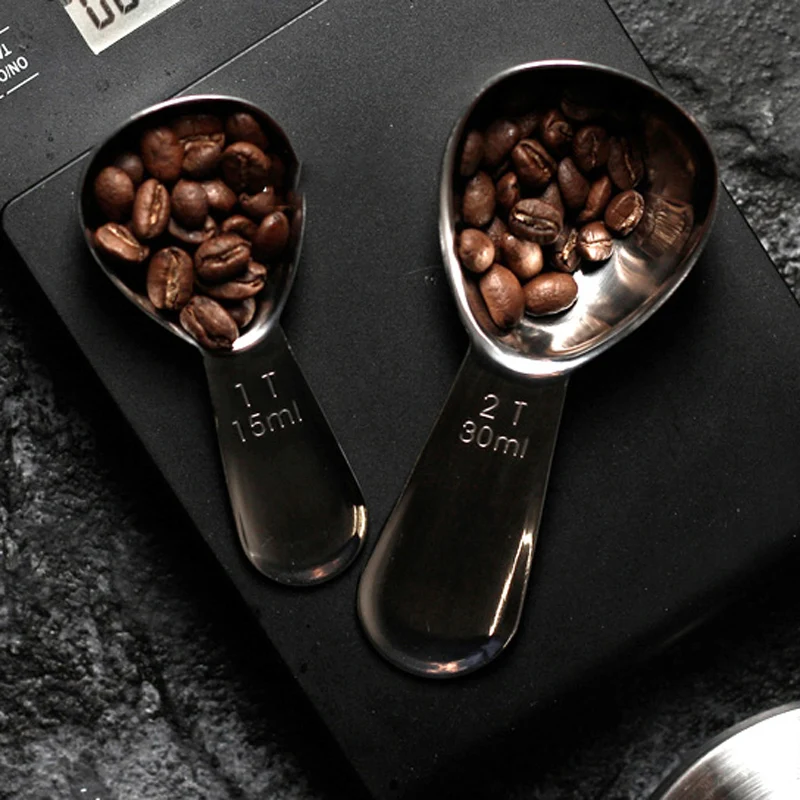2Pcs Coffee Scoops Kitchen Measuring Spoon Set Coffee Milk Powder Spoon