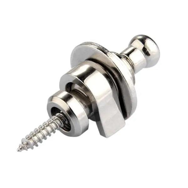 Premium Guitar Strap Locks and Buttons Security Quick Release Straplocks Strap Retainer System Nickel (Pack of 2)