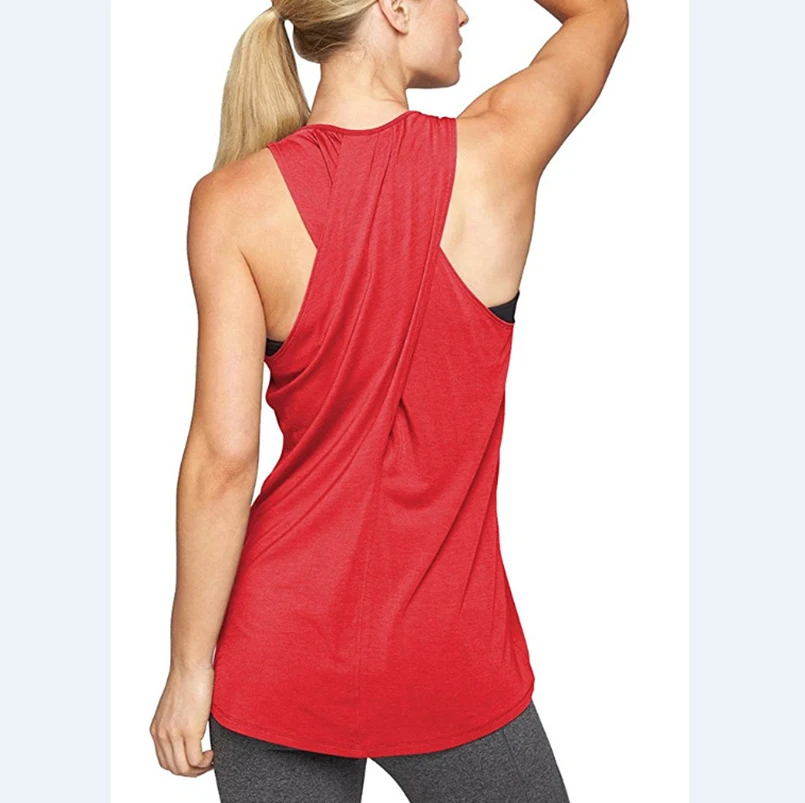 Yoga Top Sports Tank 1PC Women's Yoga Shirts Sleeveless Athletic Fitness Racerback Sports Vest Comfortable U-neck VestTraining Sport Tank Tops