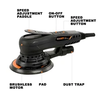 MAXXT 5.0mm 6Inch Power Polishing Sander 350W Brushless Motor Polisher Random Electric Orbital Multi-function Sanding Machine 2
