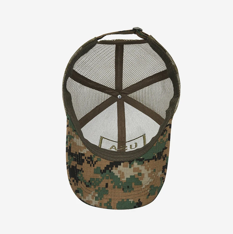 American flagge camouflage aufkleber bestickt basecap netz hut herren outdoor-klett kappe – Detail 11