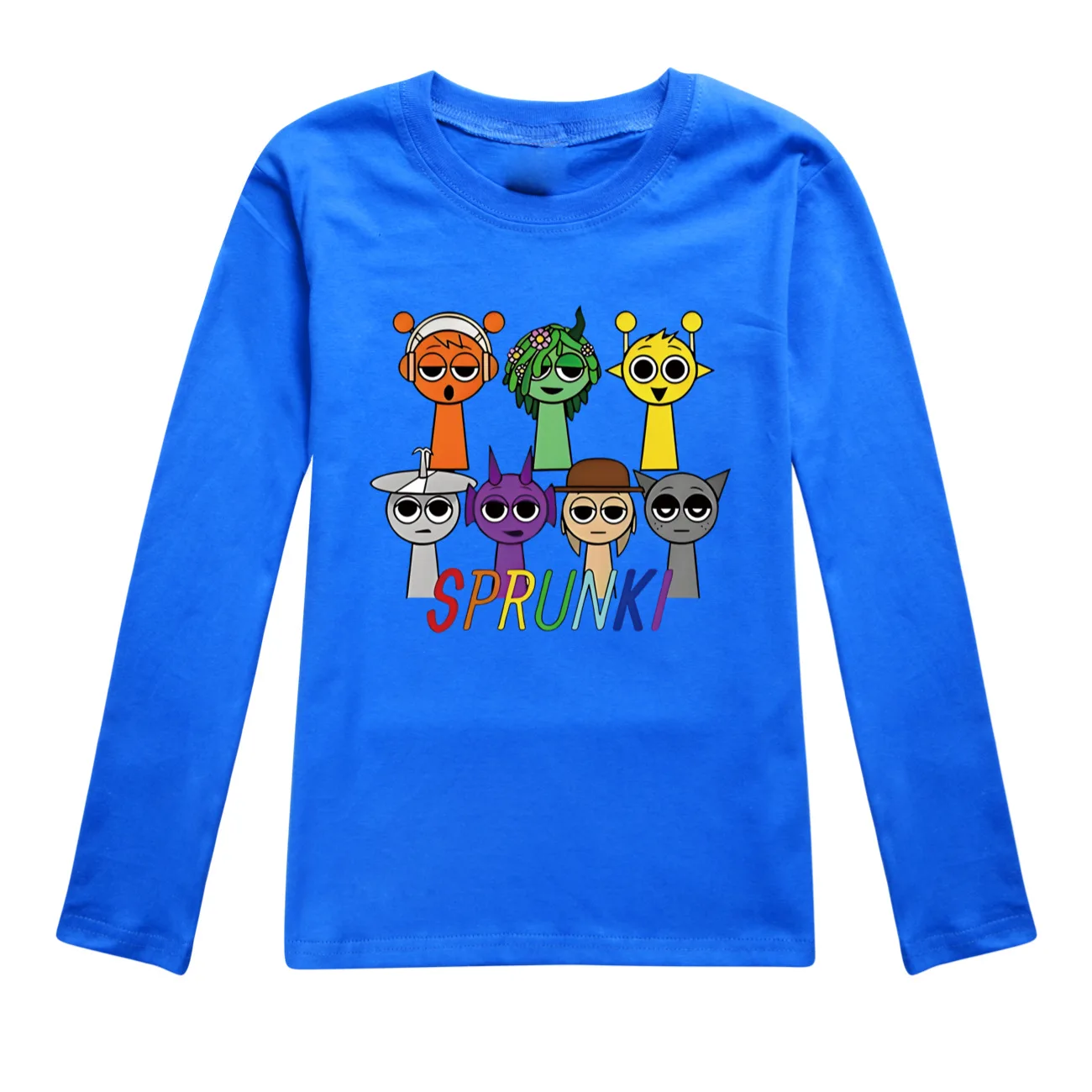 Sprunki Incredibox music T Shirt Baby Girls Cartoon Casual Tops Kids Long Sleeve Tops  Toddler Boy Casual Children's Clothing 2