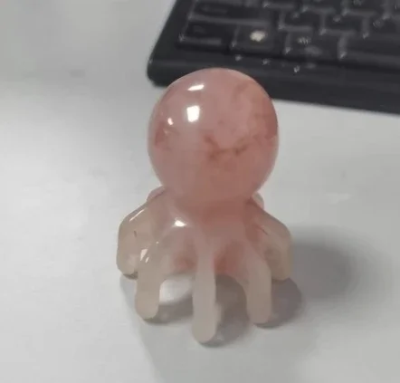 Oktopus-Akupunkturpunktkamm aus Naturharz, tragbares Kopf- und Nackenmassagegerät zur Stressabbau, Meridian-Therapie, Haarpflege, Alem – Detail 7