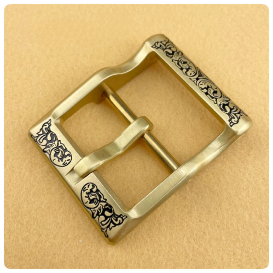 Luxury Solid Brass Belt Buckle for Men's DIY Leather Crafts