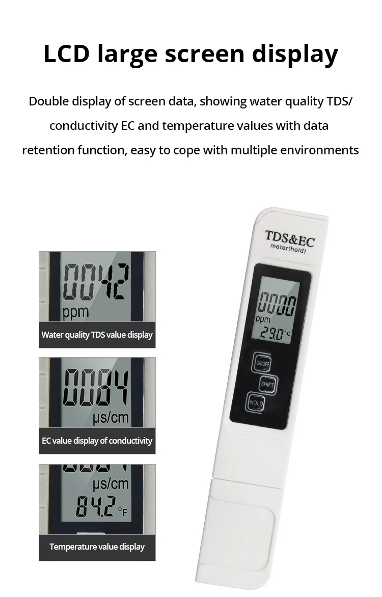 Handheld TDS Water Tester Usage