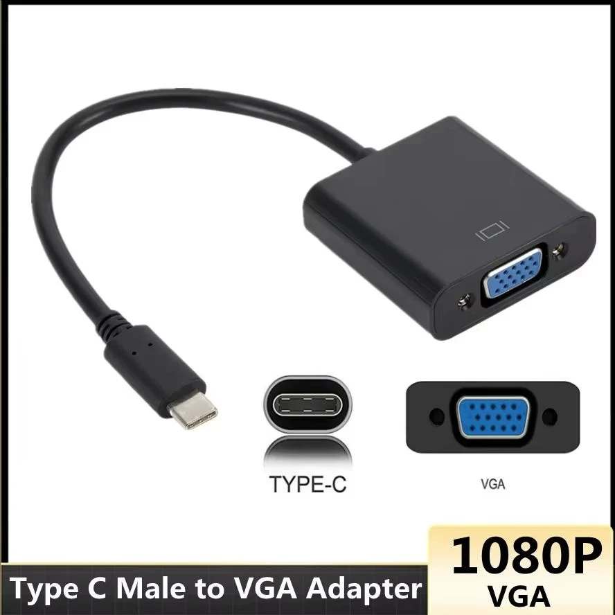 USB-C type-C VGA cable adapter, suitable for MacBook, 12 inches, Chromebook Pixel Lumia 950XL