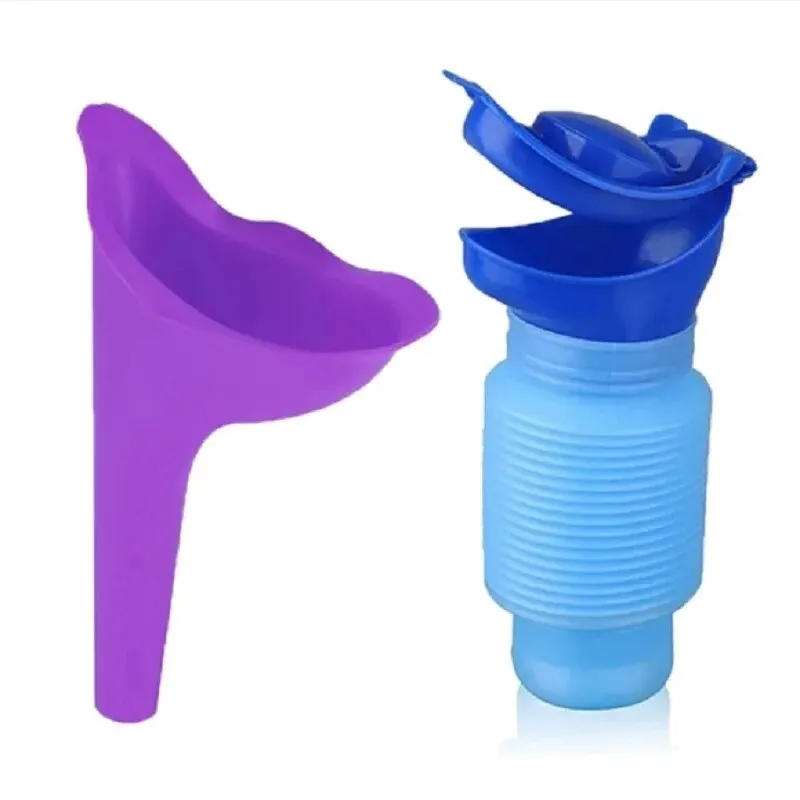 Portable Urinal 750ml Urinal Car Urinal Outdoor Standing Urine Emergency Travel Reusable Shrink Camping Toilet Urine Leakage Urinal Bucket