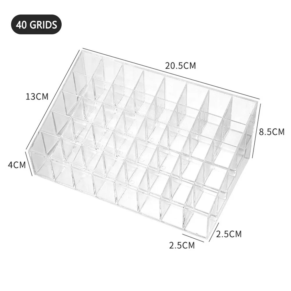 Clear Lipstick Box With Multi-grid Multifunctional Desktop Makeup Display Stand For Bedroom 3