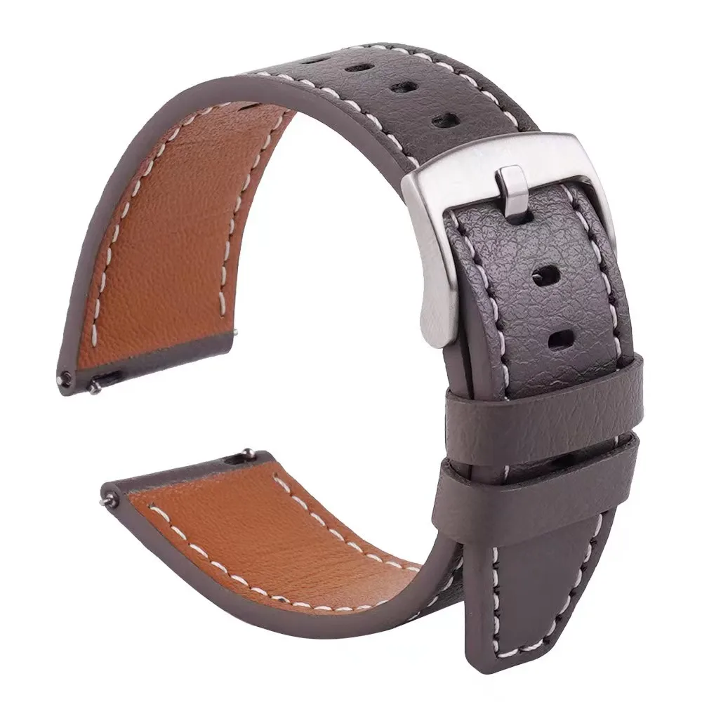 Premium Leather and Silicone Hybrid Watchband
