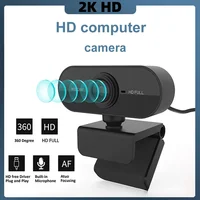 Webcam Computer Camera 1080P/2K HD USB With Microphone Support Desktop Computer Laptop Suitable For Live Video Call Conference 1