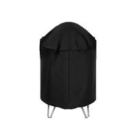 24.5" Black BBQ Grill Protective Cover,Dome Smoker Cover, Outdoor Barbecue Grill Coat, Custom Made Available 2