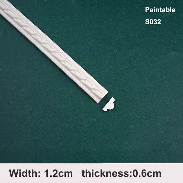 Peel And Stick Chair Rail Molding – 240" Long, 1.57" Wide, TPE Material, Paintable White, Self-Adhesive