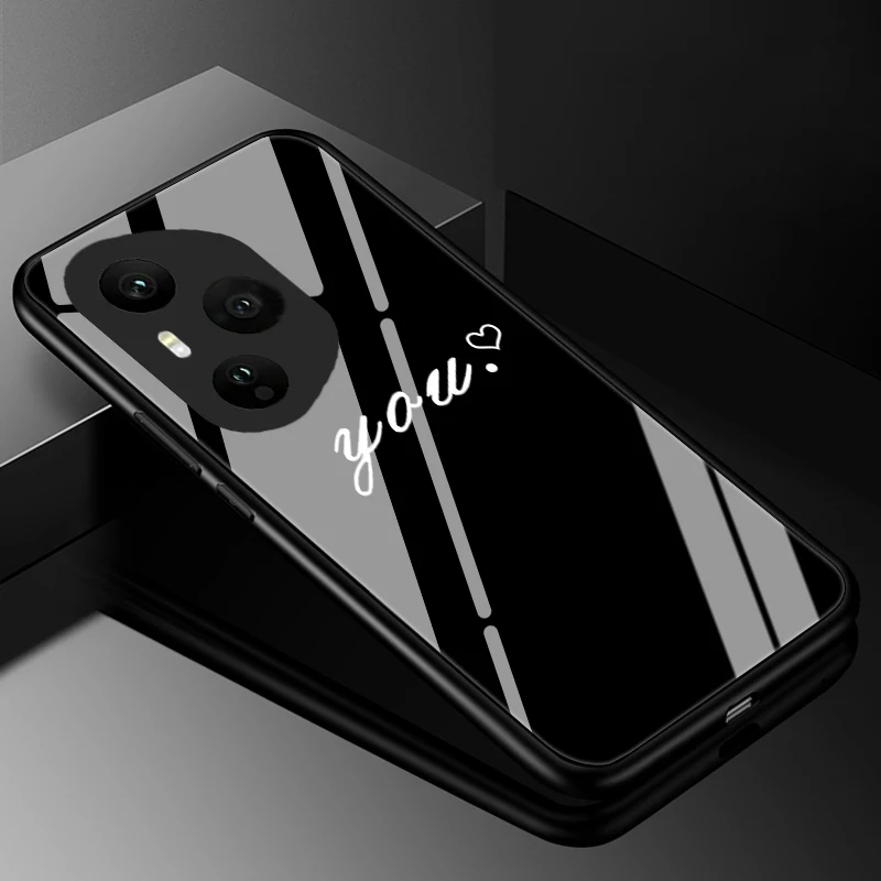 Luxury Tempered Glass Hard Back Bumper Phone Case
