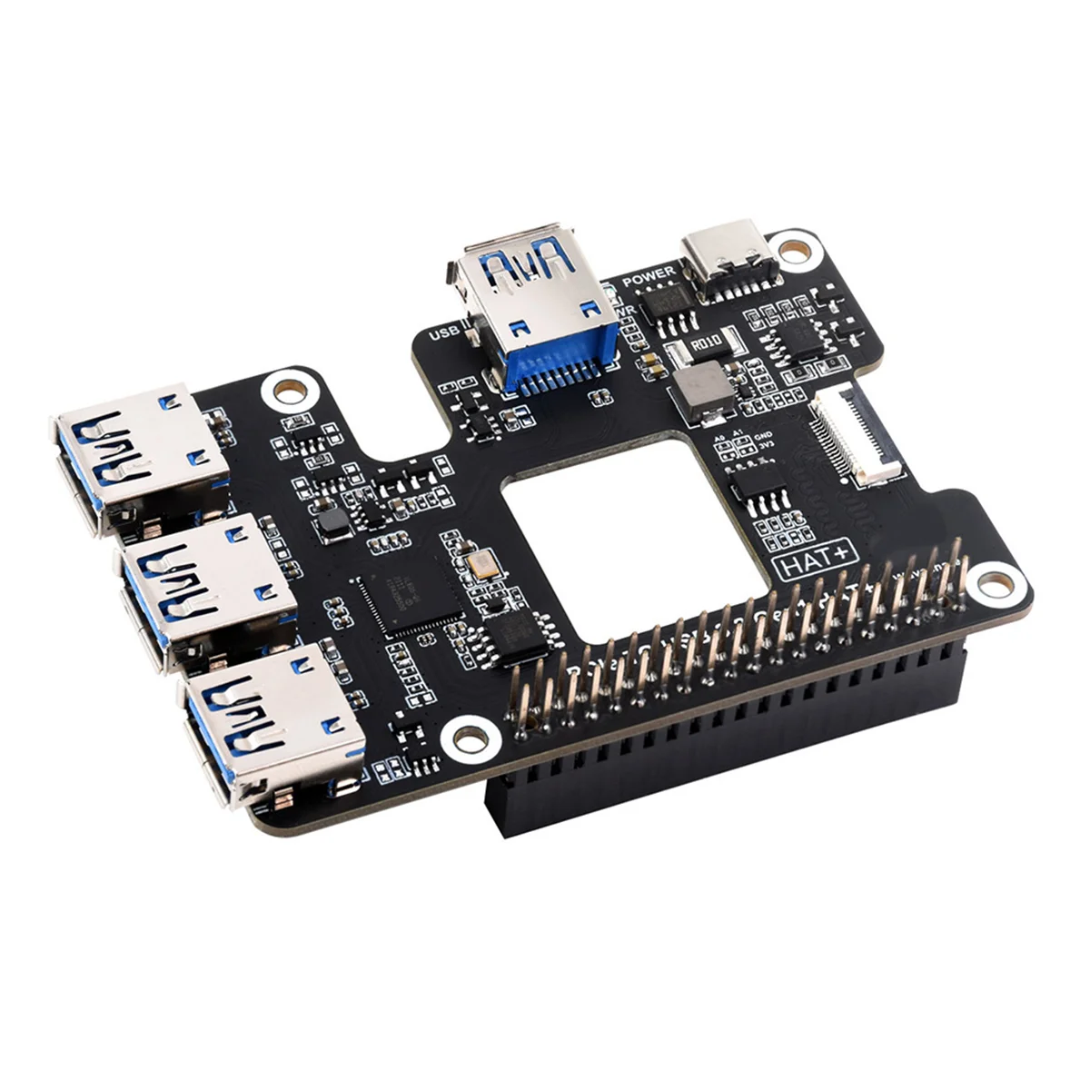 Hot sale For 5 PCIe to USB 3.2 Gen1 HAT PCIe to USB HUB 4xUSB Ports Plug and Play for 5