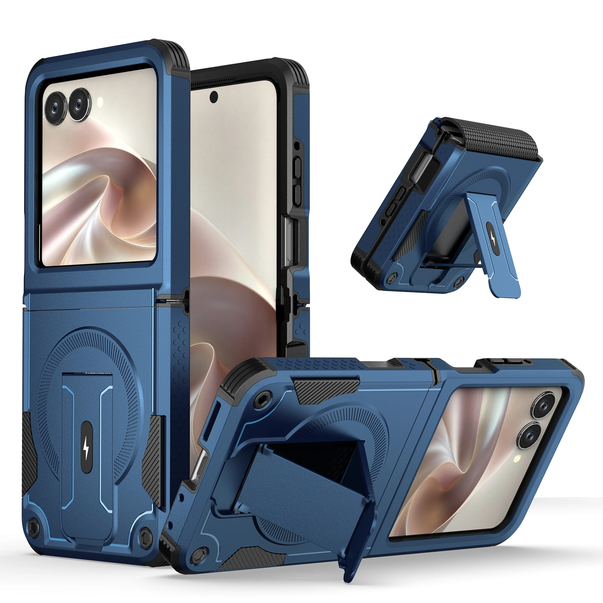 Mecha Magnetic Shockproof Slim Cover with Invisible Bracket and Hinge Protection