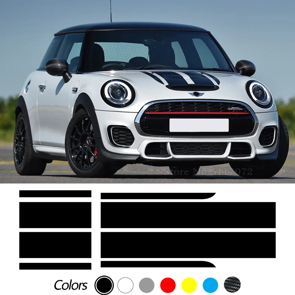 

Car Hood Bonnet Stripes Engine Cover Taligate Trunk Decal For MINI John Cooper Works F56 F55 F57 R56 R57 R58 R59 JCW Accessories