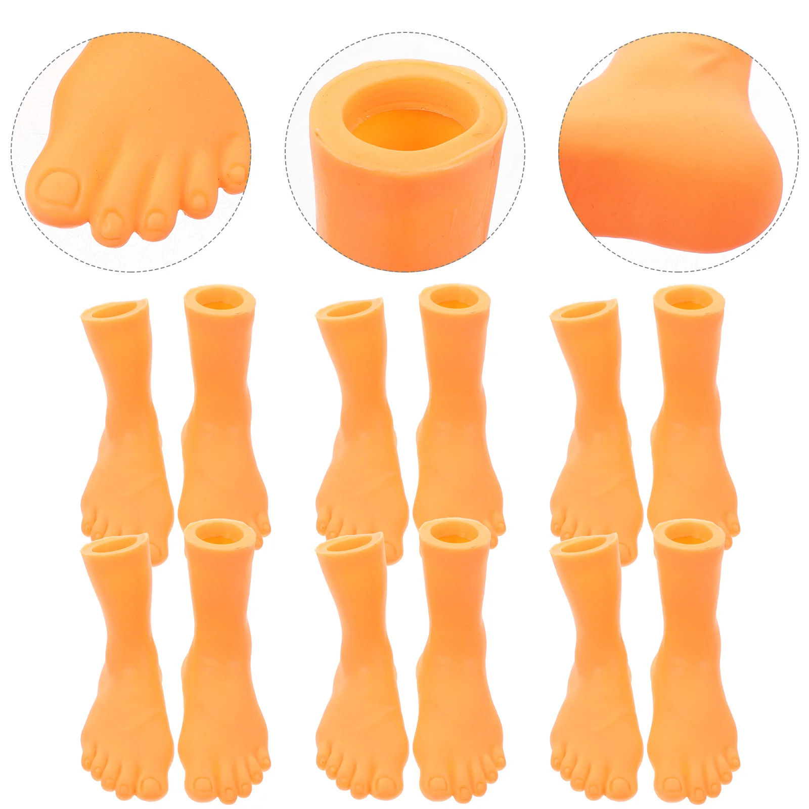 

Toyvian Toddler Toys Little Feet Fingers 6 Pairs Finger Feet Set Puppet Tiny Feet Small Feet Mini Puppets Left& Right Feet