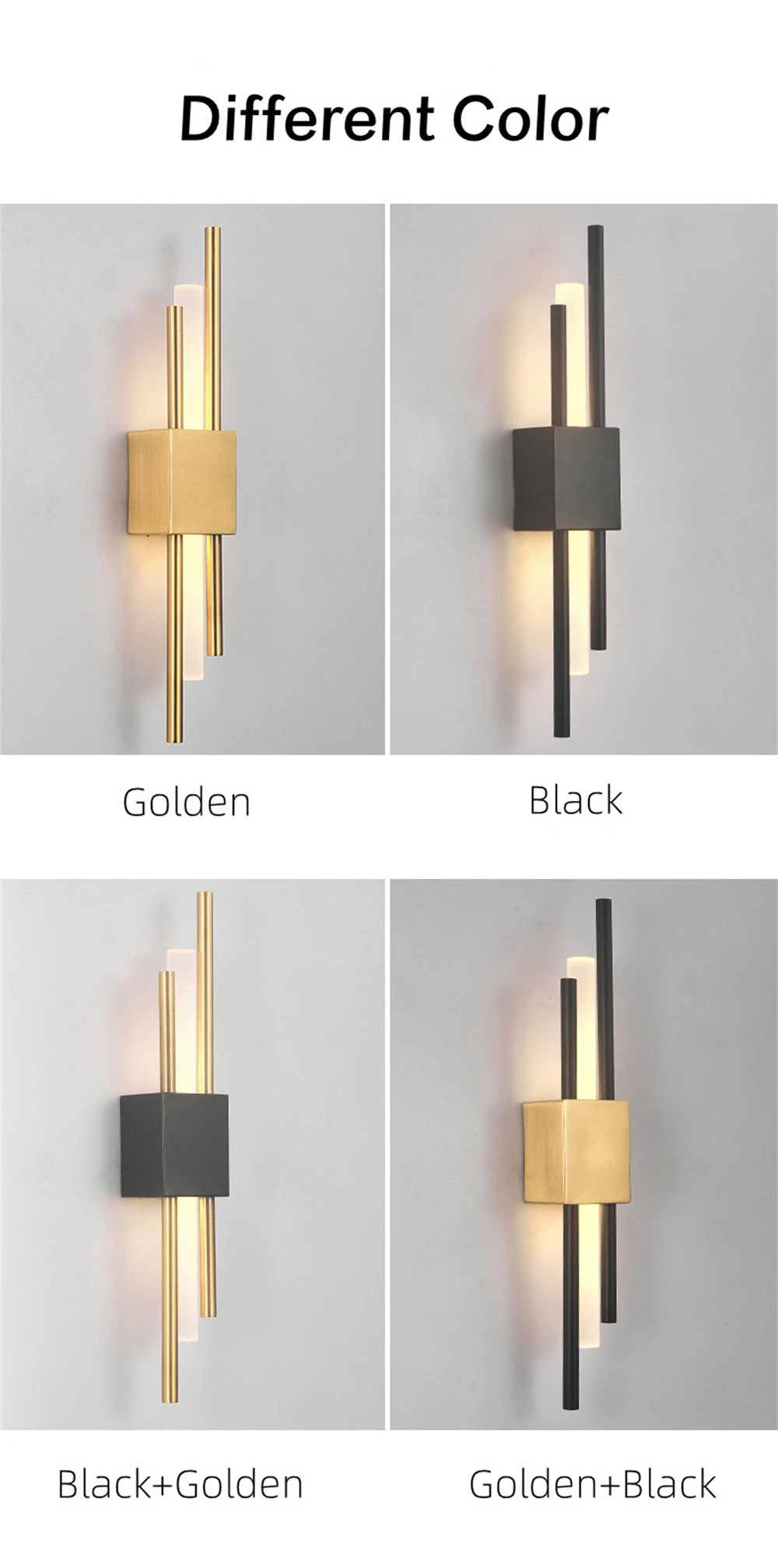 Description Picture 5 of itemTubular Luxury Wall Lamp Modern Bedroom Sofa Living Room TV Background Wall Decor Sconce Corridor Interrior Wall Light Fixture