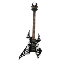 Flame Blcak Electric Guitar Junior High Quality Rock Punk Electric Guitar 7 String Guitarra Electronic Musical Instrument JD50JT