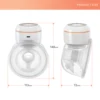 YW588 Wearable Breast Pump Hands Free Electric Breast Pump for Breastfeeding 4 Modes 12 Suction Level Low Noise Built-in Battery 3