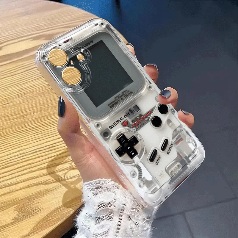 Vintage Game Console Clear Phone Case - Stylish Retro Design