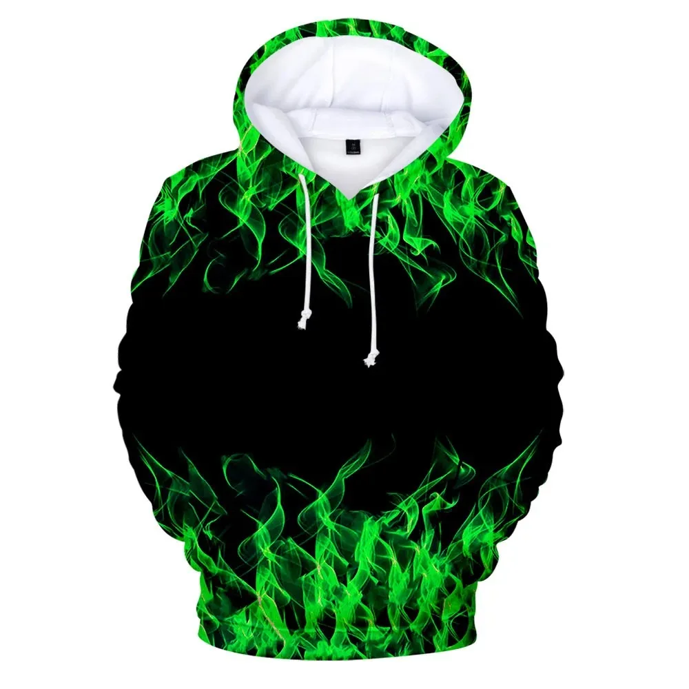 Colorful Flame 3D Print Oversized Women/Men Hoodies Sweatshirt Harajuku Streetwear Hip Hop Pullover Hooded Jacket Male Tracksuit