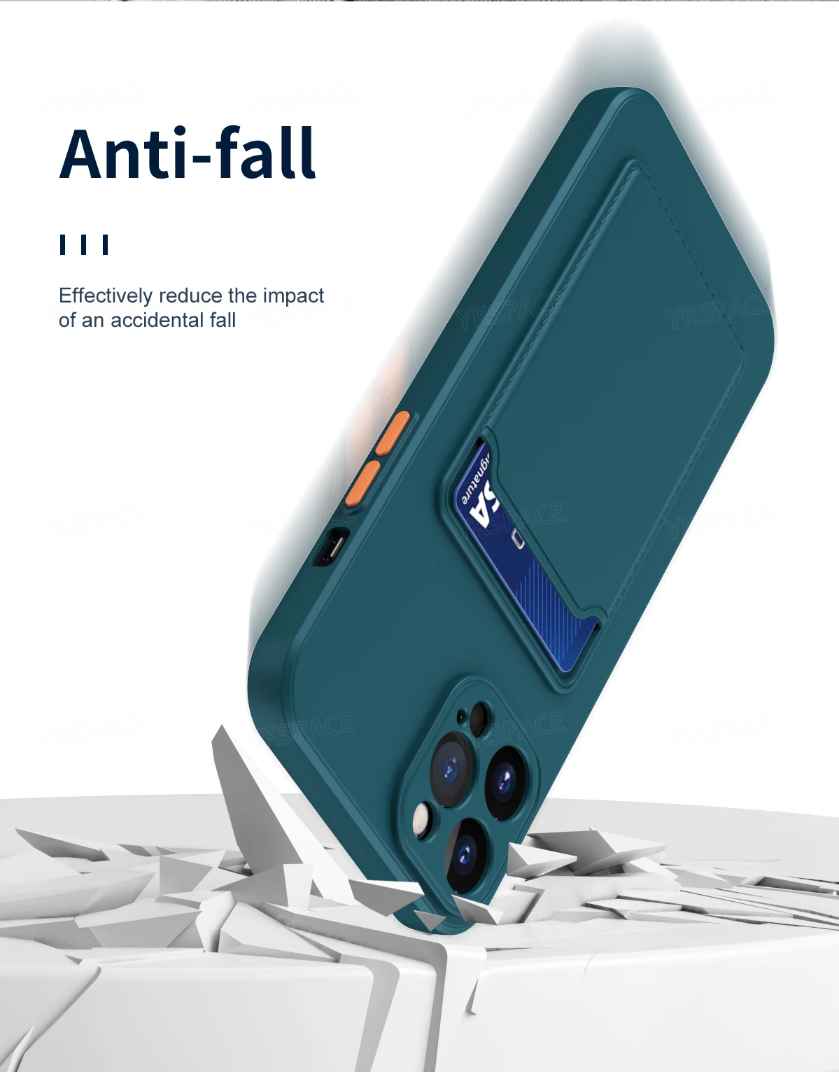 Candy Color Card Slot Wallet Pocket Silikonhülle für iPhone 17 Air 16e 16 15 14 Pro Max Plus Weiche Silikon-Telefonabdeckung – Detail 9