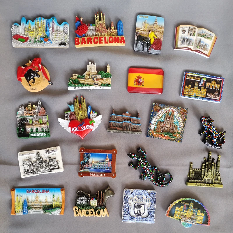 Imán De Nevera Bandera Comunidad De Madrid - Resina, 9x6 Cm, Decoración Para Frigorífico