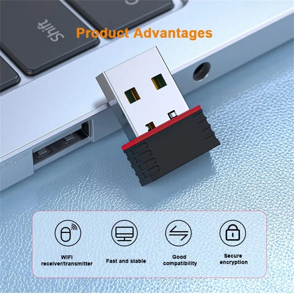 150Mbps 미니 USB 무선 Wifi 어댑터 RTL8188 Wi fi 네트워크 LAN 카드 PC 데스크탑 컴퓨터 용 802.11n 네트워크 카드
