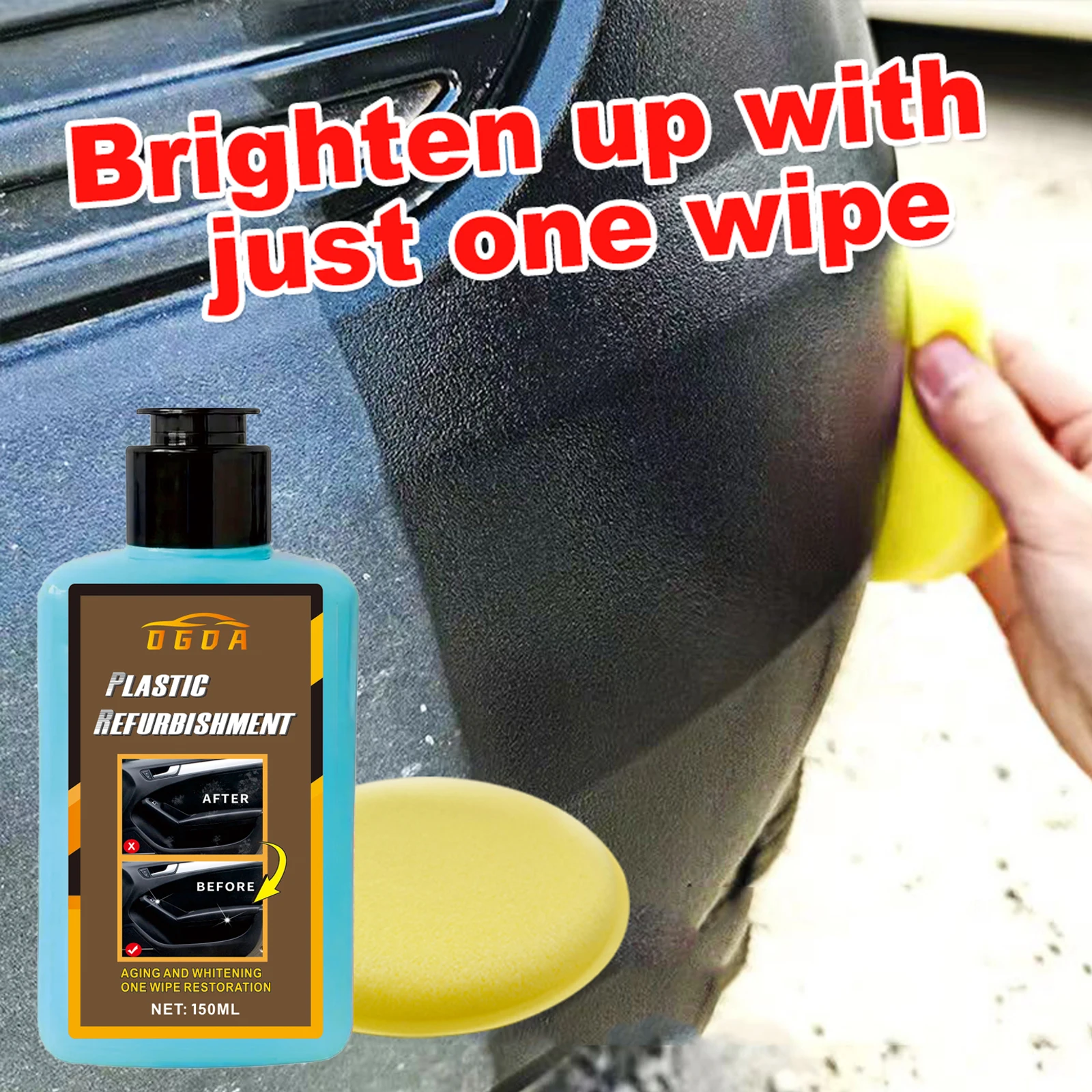 Car Plastic Restorer Coating Agent Auto Plastic Rubber Exterior Repair Clean Refresh Restoration Agent Black Shine Seal Brighten 5