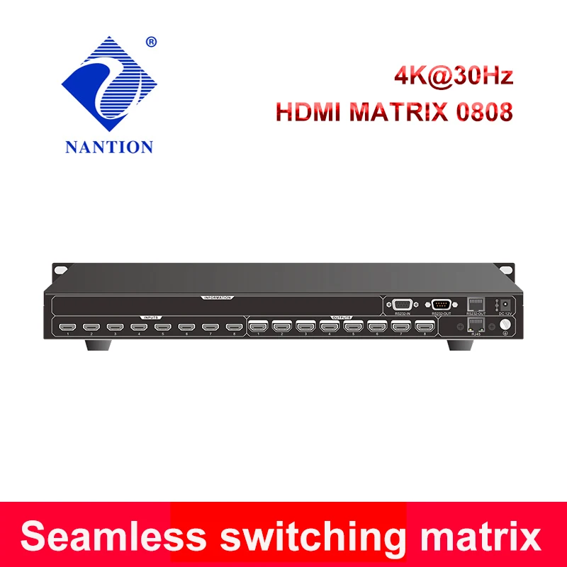 Hdmi 호환 MATRIX 8X8 Hdmi 호환 0808 8 채널 2k 4k Hdmi 호환 8 in 8 out 모든 디지털 3D 원활한 스위칭