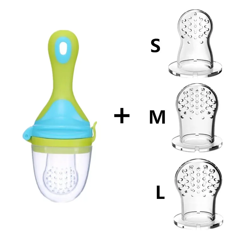 Pacifier Fresh Food Nibbler Fruit Feeder Nipples for Baby Infant Pacifier Feeder Nipple Silicone Teat Bottles 1Set silicone pacifier,silicone fruit feeder,silicone baby feeding bottle