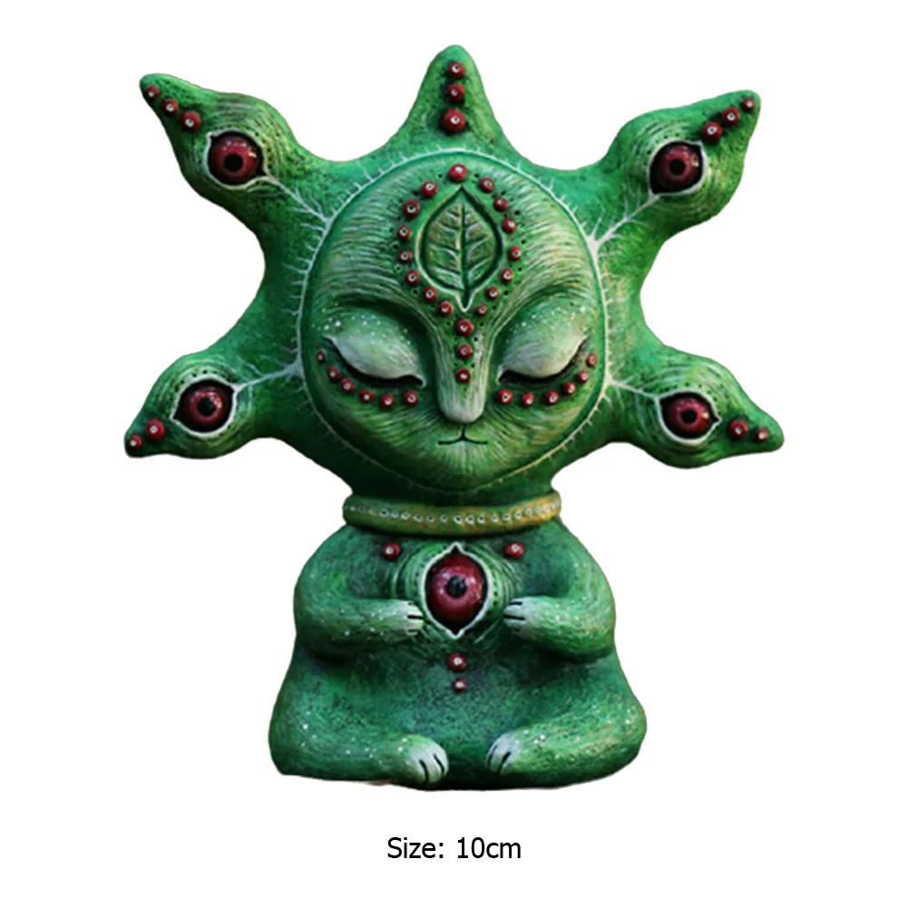 World-Perfect Decoration Garden Statue Home Decor DIY Fantasy World Handmake Creatures Resin Aliens Figurine Accessories 