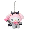 Sanrio Hello Kitty Plush Keychain Kuromi My Melody Anime Cartoon Angels Demons Plush Pendant Stuffed Toys Bag Decoration Gifts 6