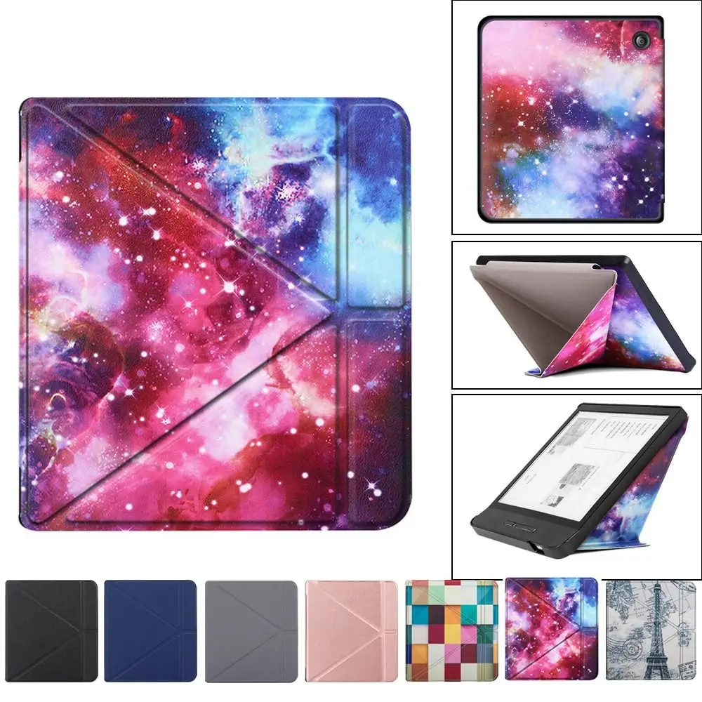 7-inch Multi-folding Stand Smart Case eBook Reader Cover - Shockproof Protective Shell with Auto Wake/Sleep Function